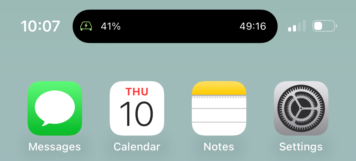 Stats for Tesla Dynamic Island charging display