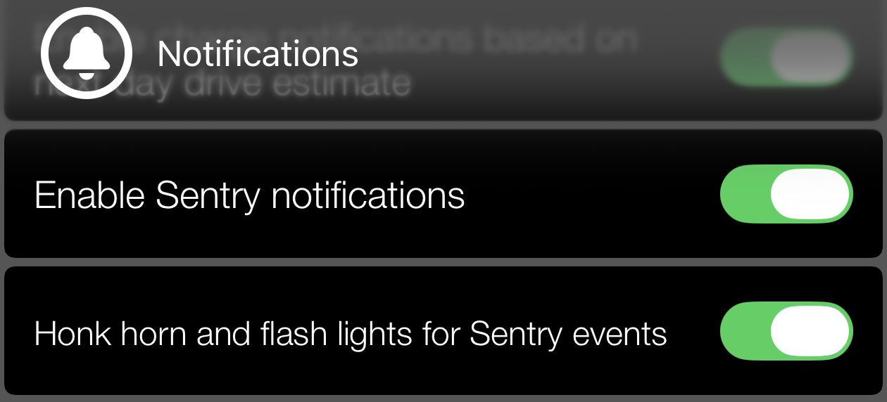 Stats for Tesla setting to honk the horn and flash lights for Sentry events
