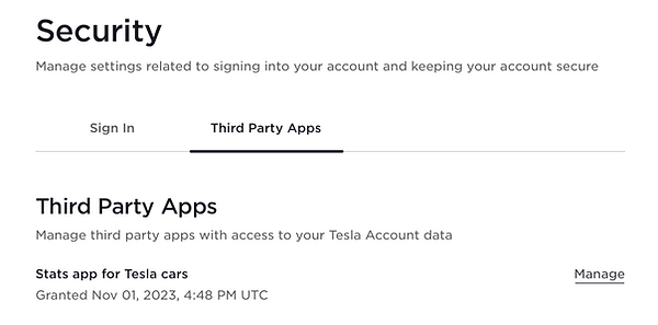 Official Tesla API in Stats for Tesla